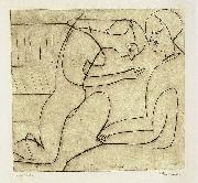 Ernst Ludwig Kirchner Lovers in the bibliothek - etching painting